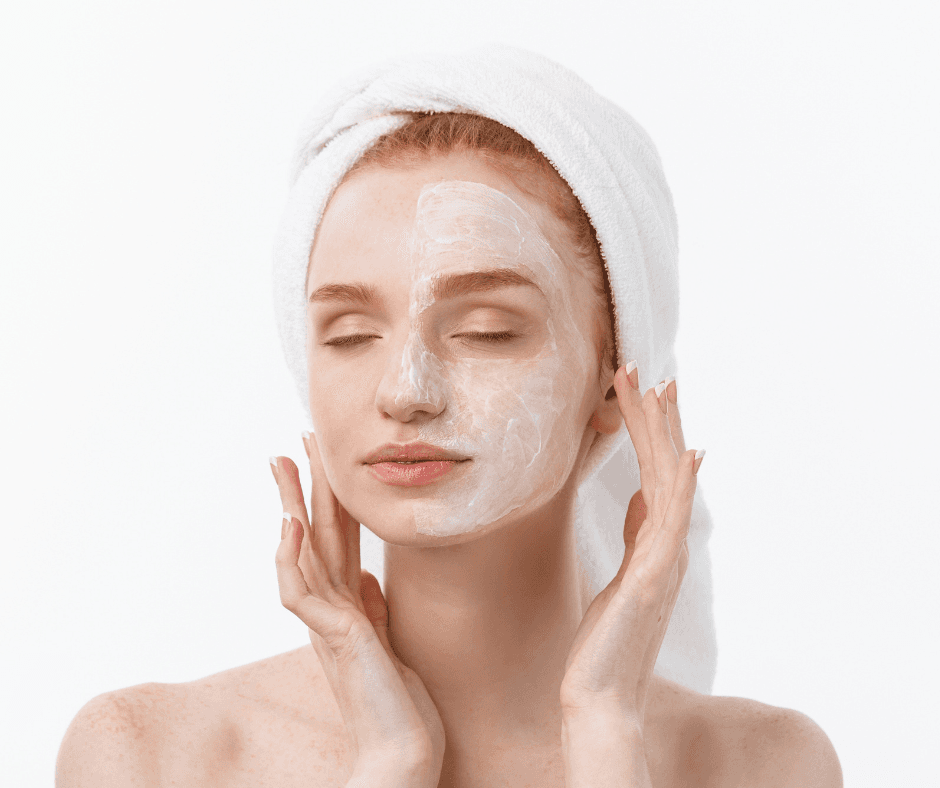 Professional face and neck bleaching results